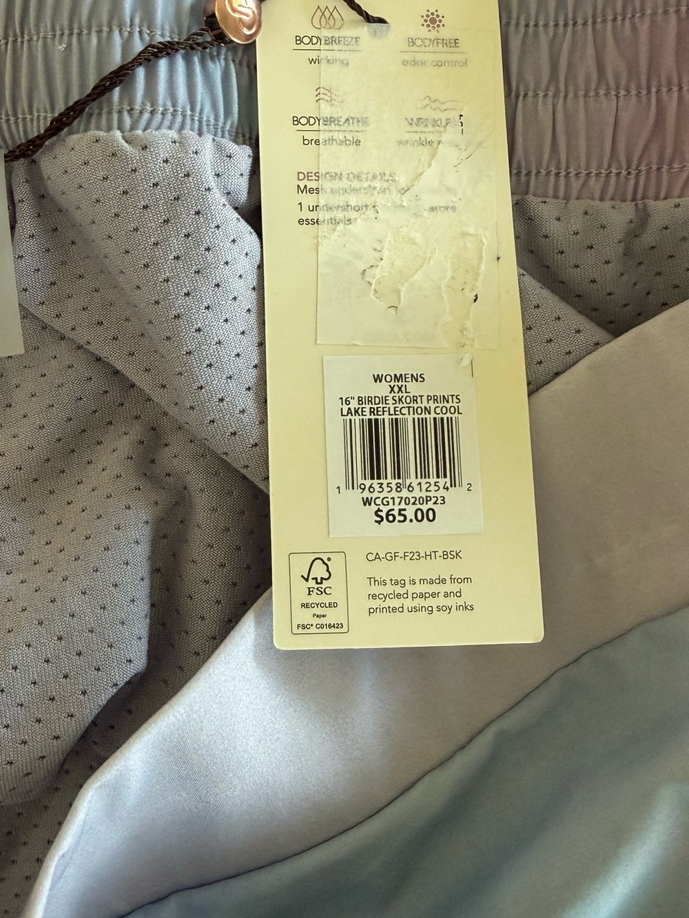 CALIA Women's 16" Birdie Golf Skort, XXL, Lake Reflection Cool - Picture 6 of 6